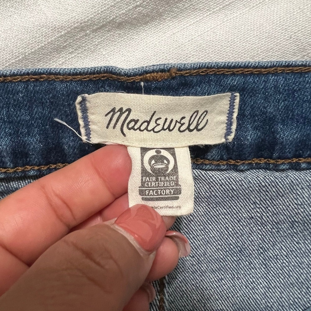 Madewell Women's Blue The High-Rise Slim Crop Denim Boyjean Size 32 - Picture 10 of 11